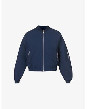 Sweaty Betty Explorer Zip-Up Stretch-Woven Bomber Jacket - Blue