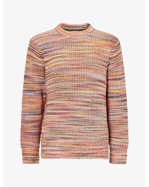 Les Deux Space Ribbed Crewneck Cotton-Blend Jumper - Pink