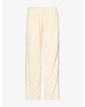 Ru & Rocka Side-Stripe Towelling Jogging Bottoms - Natural