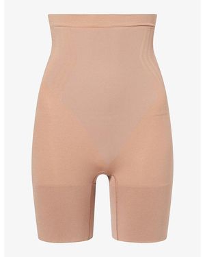 Spanx Sculpt Gofigure High-Waist Mid-Thigh Shorts - Natural