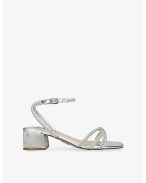 Steve Madden Cerena 751 Heeled Faux-Leather Sandals - White
