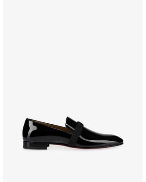 Christian Louboutin Dandydeco Flat Patent Leather Loafers - Black