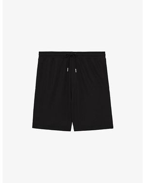 Reiss Barber Drawstring-Waist Regular-Fit Stretch-Jersey Shorts - Black