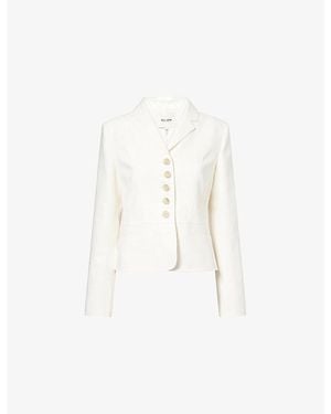 ME+EM The Wear With Everything Fitted Utility Woven Jacket - White