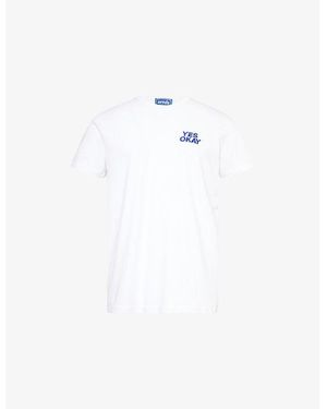ARRELS Barcelona Logo-Print Crewneck Cotton T-Shirt&Nbsp - White