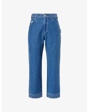 Bode Knolly Brook Embroidered Denim Jeans - Blue