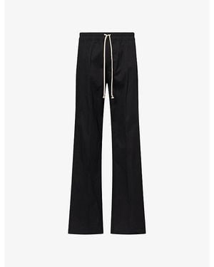 Rick Owens Dietrich Drawstring Cotton Trousers - Black