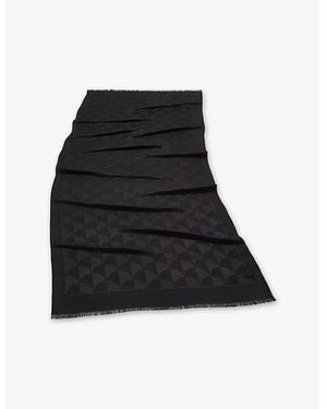BVLGARI Calla Maxi Silk And Wool-Blend Stole - Black