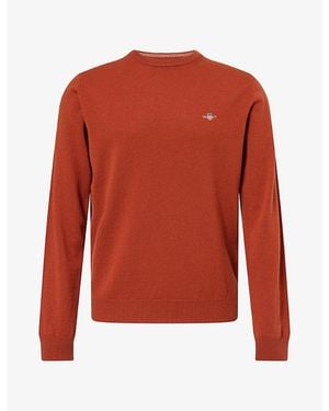 GANT Crew Neck Wool Knit Sweater - Red