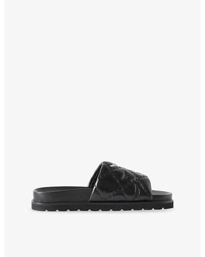 Zadig & Voltaire Teddy Patent-Leather Slides - Black
