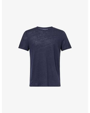 Derek Rose Jordan Short-Sleeve Linen T-Shirt - Blue