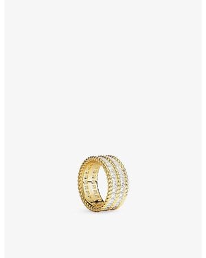 Apm Monaco Cordage 18Ct-Plated Alloy And Princess-Cut Cubic Zirconia Ring - Metallic