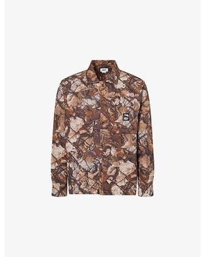 Obey Fence Camouflage Cotton Shirt - Brown