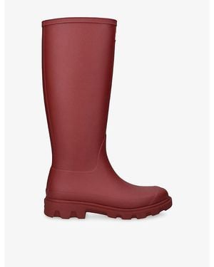 HUNTER Downpour Tall Rubber Wellington Boots - Red