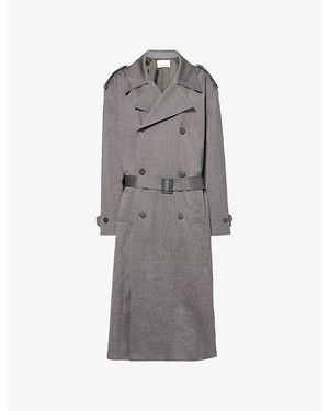 Frankie Shop Bleecker Wool-Blend Trench Coat - Grey