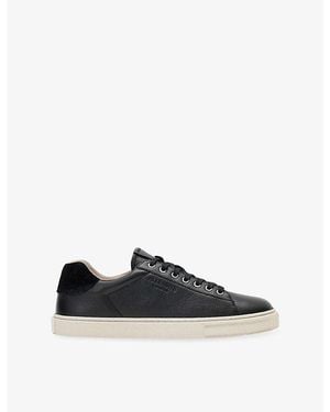 AllSaints Tucker Low Top Leather Trainers - Black