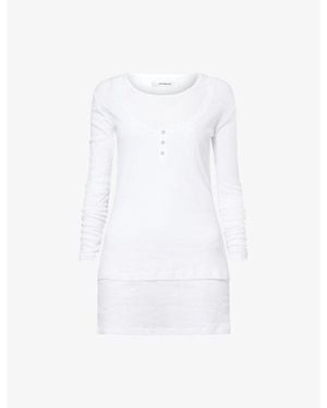 GIMAGUAS Gemma Layered Cotton Mini Dress - White