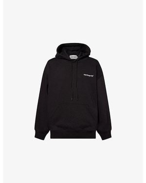 Carhartt Printed Relaxed-Fit Cotton-Blend Hoodie - Black
