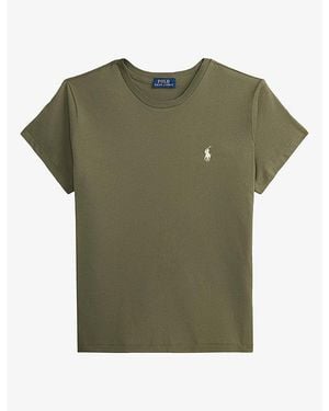 Polo Ralph Lauren Brand-Embroidered Short-Sleeved Cotton-Jersey T-Shirt - Green