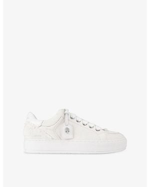 Kurt Geiger Southbank Tag Denim Trainers - White