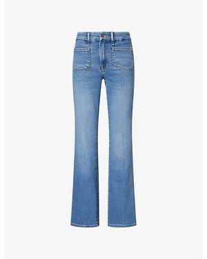 GOOD AMERICAN Good Legs Flared Stretch-Denim Jeans - Blue