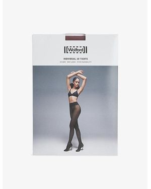 Wolford Individual 20 Stretch-Woven Tights - Blue