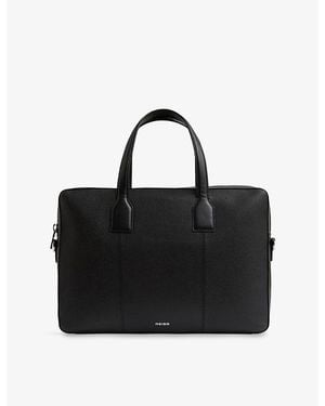 Reiss Carlos Leather Briefcase - Black