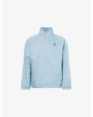 On Shoes Court Logo-Print Stretch-Woven Jacket - Blue