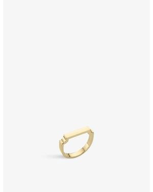 Monica Vinader Signature 18Ct- Plated Vermeil On Sterling- Ring - White