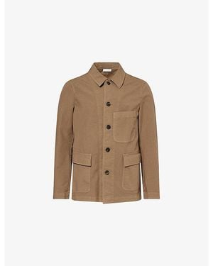 Dries Van Noten Braxton Patch-Pocket Cotton Field Jacket - Brown