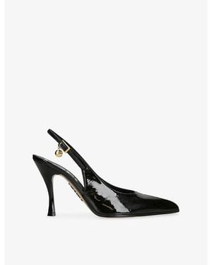 Loewe New Comic Leather Slingback Court Shoes - Black