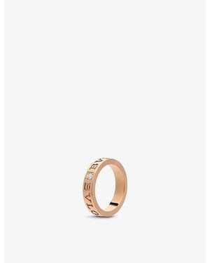 BVLGARI B.Zero1 18Ct Rose- And 0.04Ct Diamond Ring - White