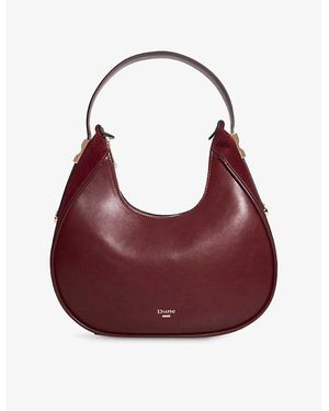 Dune Dedicated Scoop Faux-Leather Shoulder Bag - Red