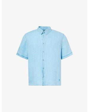 Vilebrequin Courbis Short-Sleeve Linen Shirt - Blue