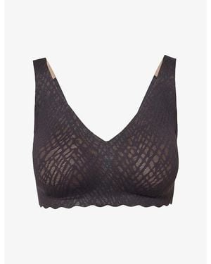 Sloggi Zero Feel Stretch-Woven Bralette - Black