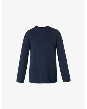 Sweaty Betty Alpine Crew Neck Wool-Blend Jumper - Blue