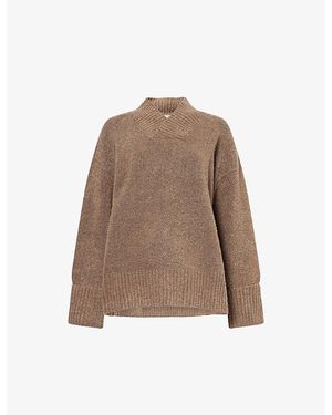 Pretty Lavish Camille V-Neck Knitted Jumper - Brown