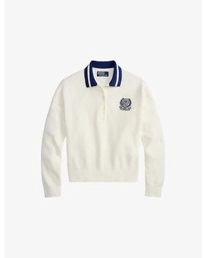 Polo Ralph Lauren X Wimbledon Logo-Embroidered Cotton Sweatshirt - White