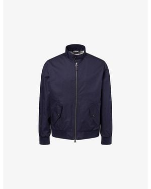GANT Harrington Stand-Collar Cotton-Blend Jacket - Blue