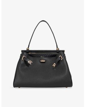 Dune Dynamic Medium Leather Shoulder Bag - Black