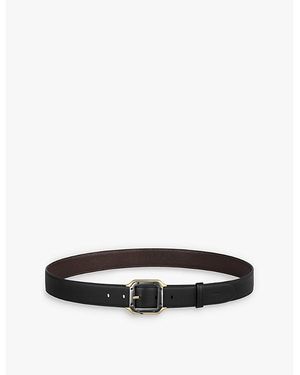 Cartier Santos De Reversible Leather Belt - Black