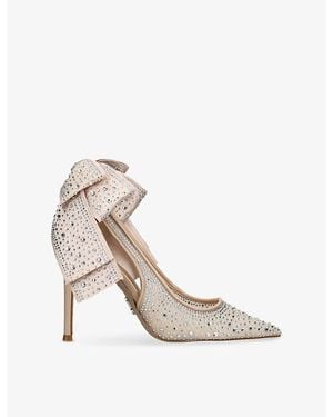 Steve Madden Teacup Mr 242 Satin Sling-Back Courts - White