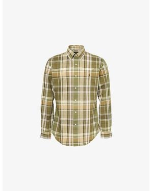 Polo Ralph Lauren Check-Print Classic-Fit Cotton Shirt - Metallic