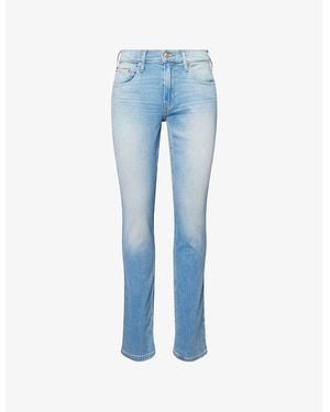PAIGE Federal Slim-Fit Straight-Leg Stretch-Denim Jeans - Blue