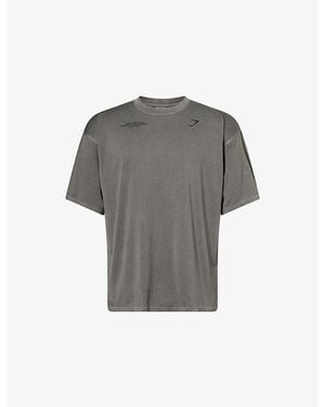 GYMSHARK Conditioning Club Logo-Print Jersey T-Shirt - Grey