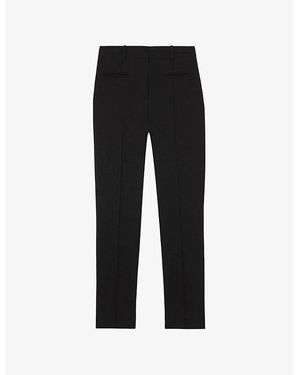 Reiss Norla Tapered-Leg Stretch-Woven Trousers - Black