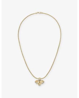 Cartier Grain De Café 18Ct And- And 0.19Ct Diamond Necklace - Metallic