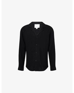 Raith Cami Long-Sleeve Linen-Blend Shirt - Black