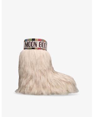 Moon Boot Icon Yeti Faux-Fur Snow Boots - Natural