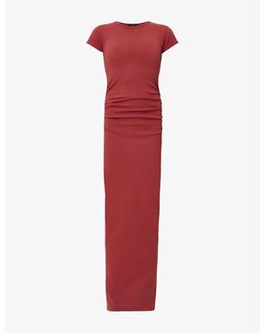 AllSaints Katarina Slim-Fit Stretch Organic-Cotton Maxi Dress - Red